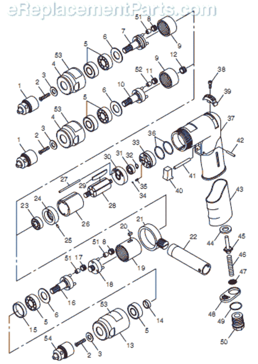 Page A Diagram and Parts List for CP789R-26 T025180 Chicago Pneumatic Drill